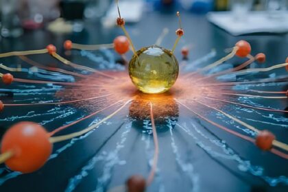 Az elektron egy negatív töltésű, elemi részecske, amely az atommag körül kering. Az anyag szerkezetének és elektromos tulajdonságainak meghatározásában kulcsszerepe van. Felfedezése forradalmasította a fizikát és a kémiát egyaránt.