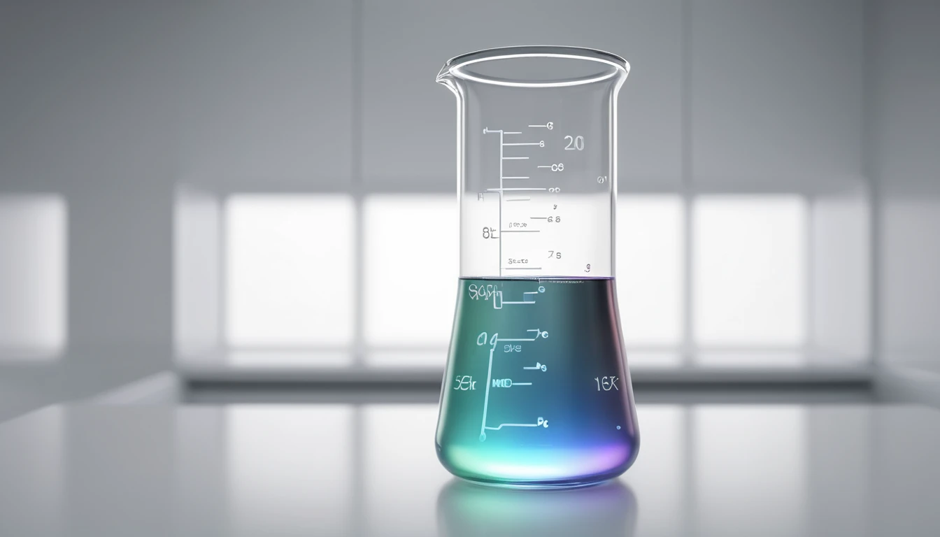 Egy kémcső, amelyben színes folyadék található, laboratóriumi környezetben.