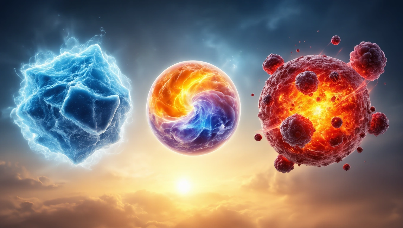 Halmazállapotok: szilárd, folyékony, gáz és plazma állapot Három különböző halmazállapotot ábrázoló grafika: szilárd, folyékony és gáz halmazállapot.