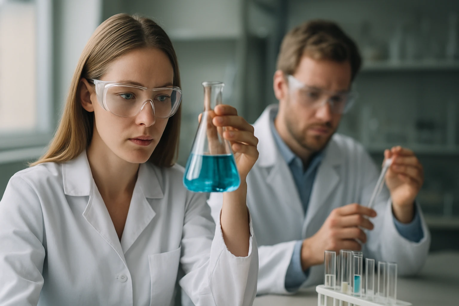 Laboratóriumi kutatás bakelittel foglalkozó tudósok