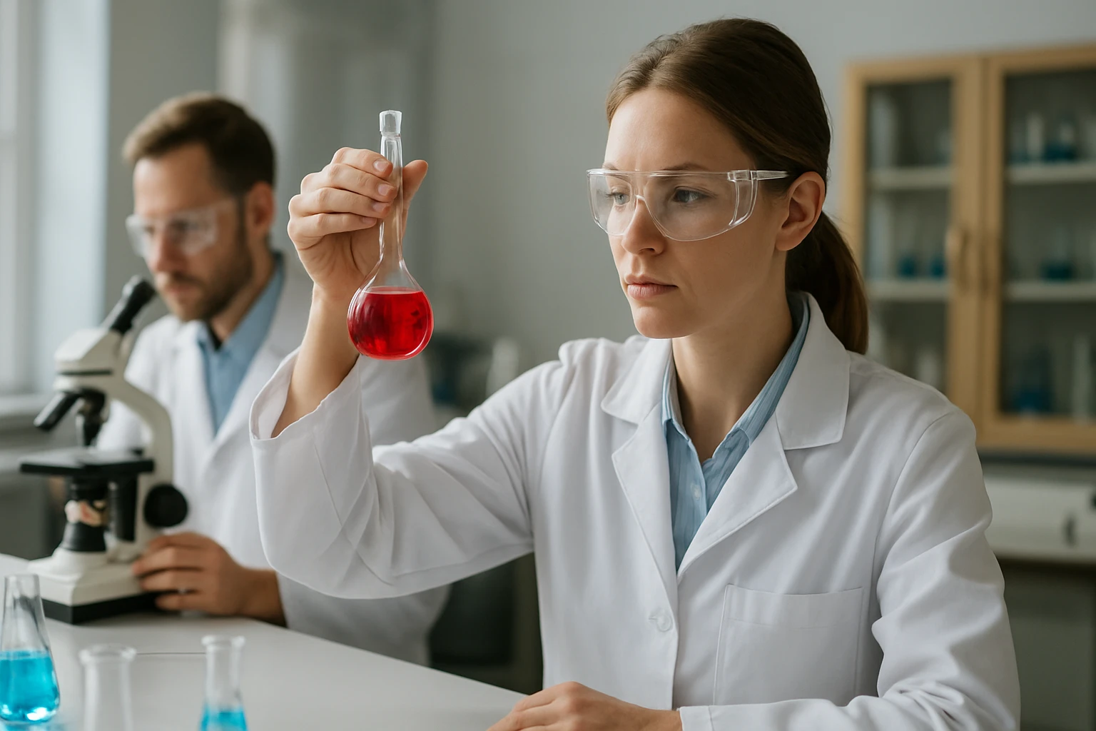 Kémikus laboratóriumban furanóz szerkezetének vizsgálata