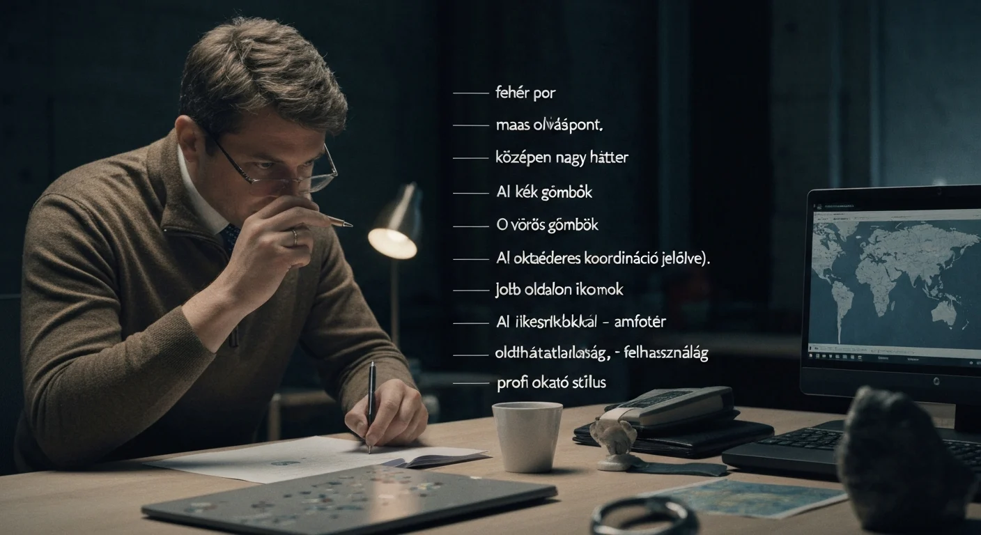Egy férfi kémiai diagramokat tanulmányoz, miközben jegyzetel.