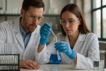 Kémiai laboratóriumi kísérlet BHA-t tartalmazó anyaggal