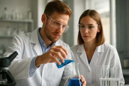 Laboratóriumi munkafolyamat benzilát vizsgálatához.