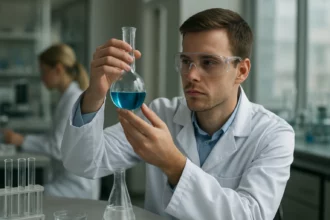 Kémikus laboratóriumban, benzolsav fenil-észtert vizsgálva