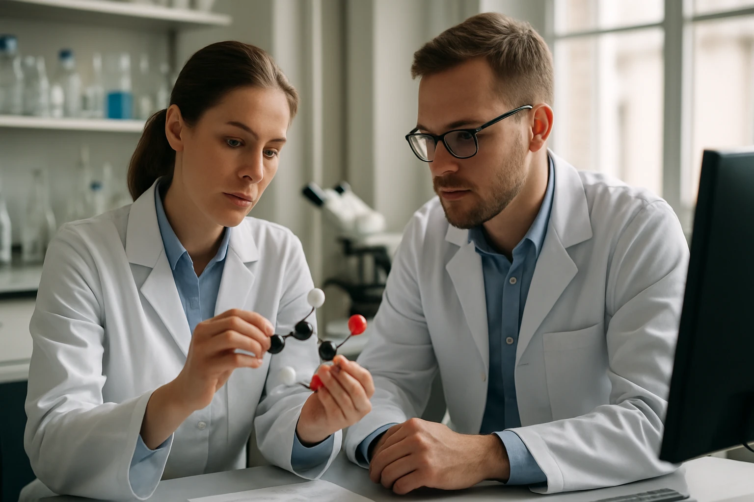 A 3-fenil-2-propen-1-ol képlete, tulajdonságai és alkalmazási területei Két kutató 3-fenil-2-propen-1-olt tanulmányoz a laboratóriumban.