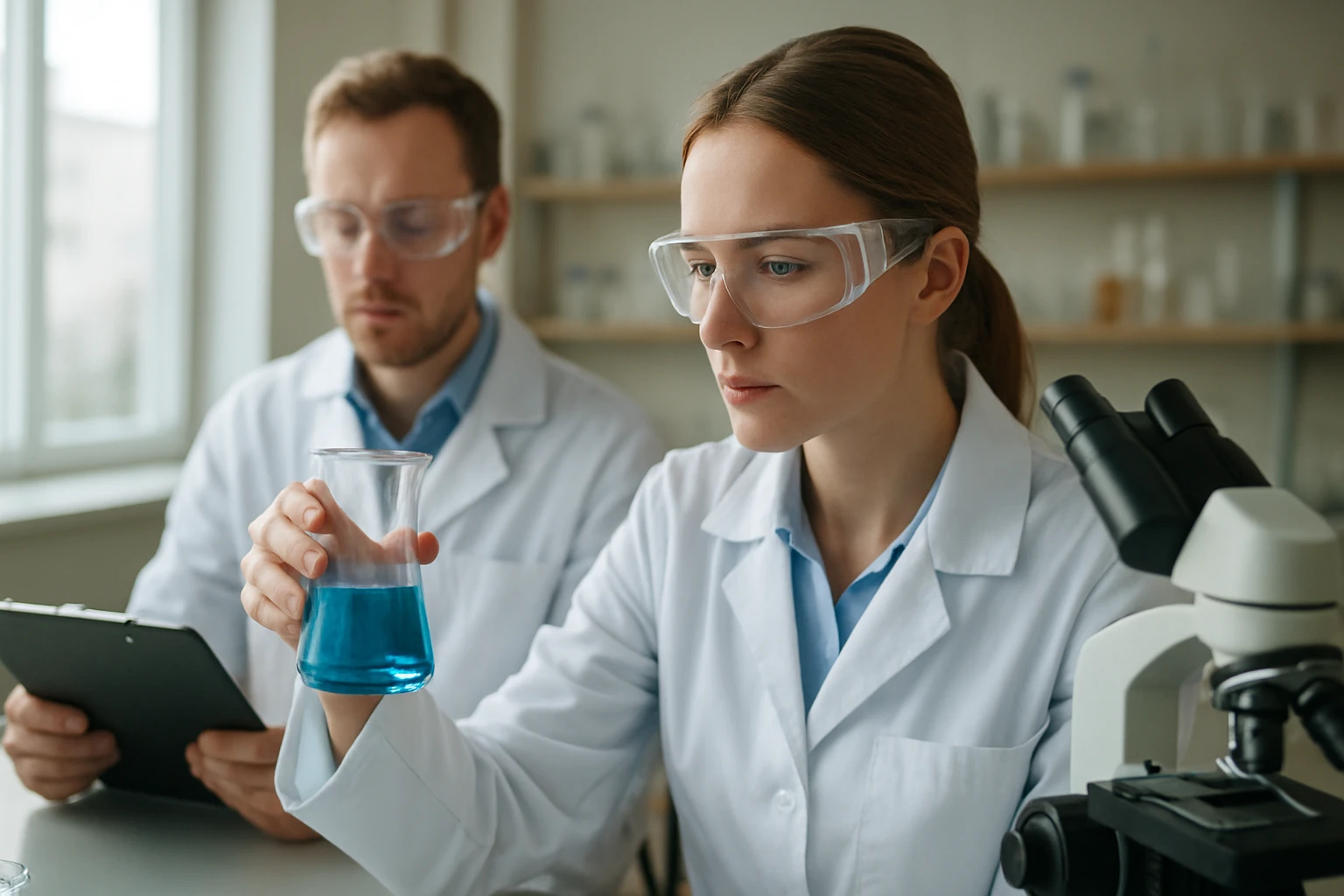 Bór-klorid: Képlete, jellemzői és kockázatai Laboratóriumi kísérlet bór-kloriddal foglalkozó tudósok