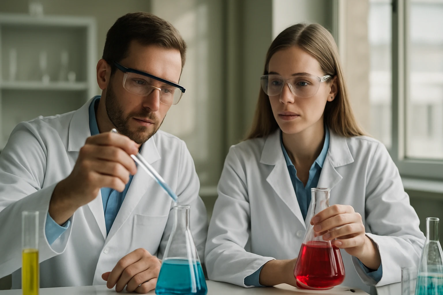 Carnauba viasz: Jelentése, Tulajdonságai és Felhasználási Területei Két kutató laboratóriumban, carnauba viasz vizsgálat közben.