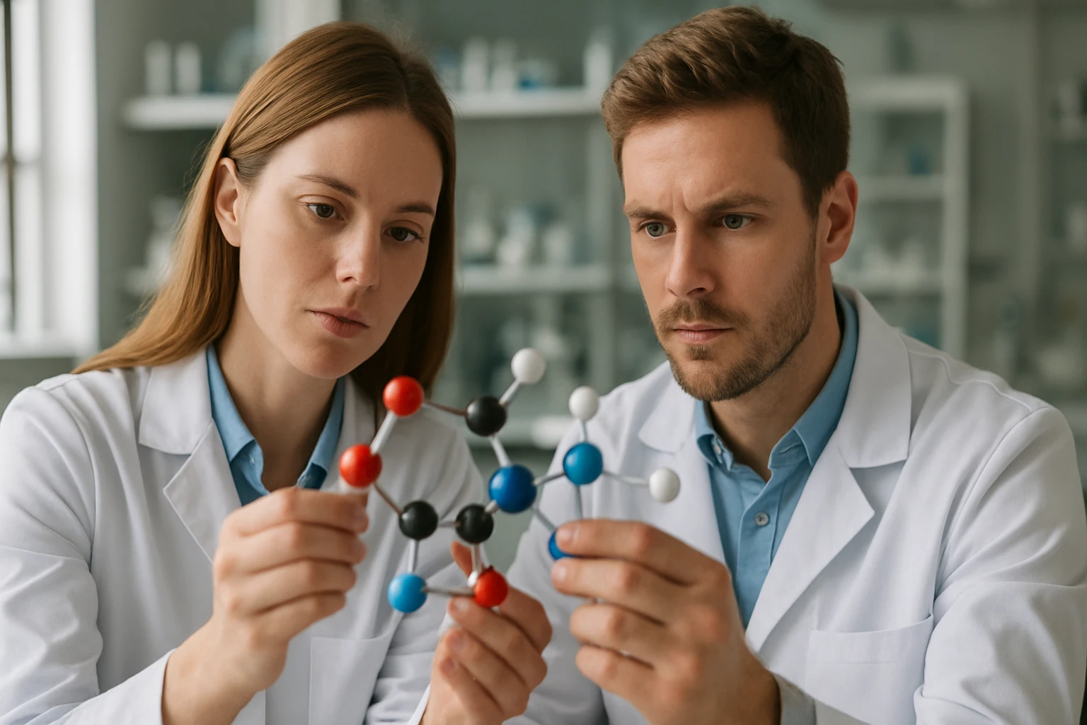 Kémikusok a Debye mértékegység és molekulák vizsgálatán dolgoznak.