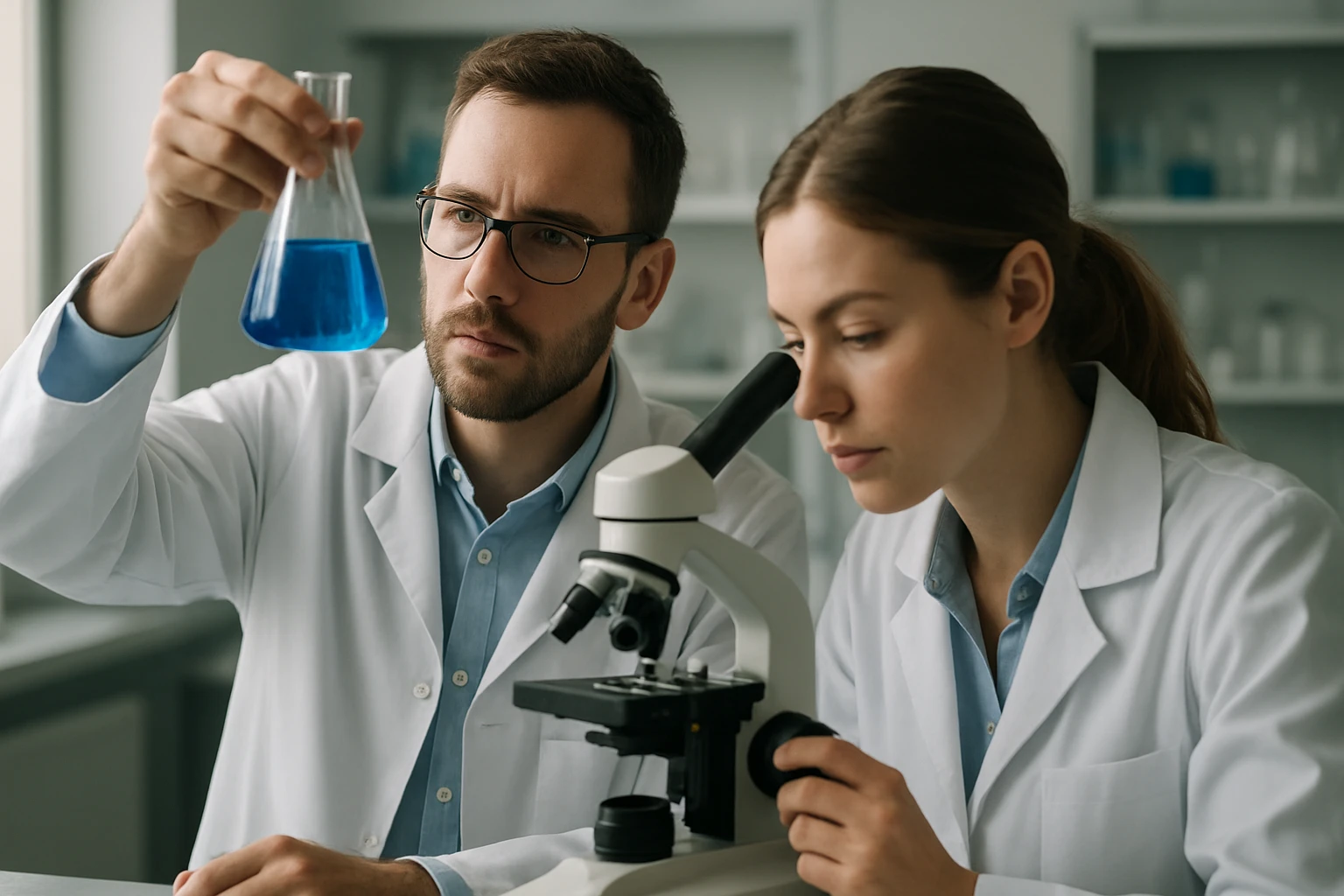 Dimetil-hidrazin: Képlete, Jellemzői és Alkalmazási Területei Tudósok kémiai kísérletet végeznek laboratóriumban.