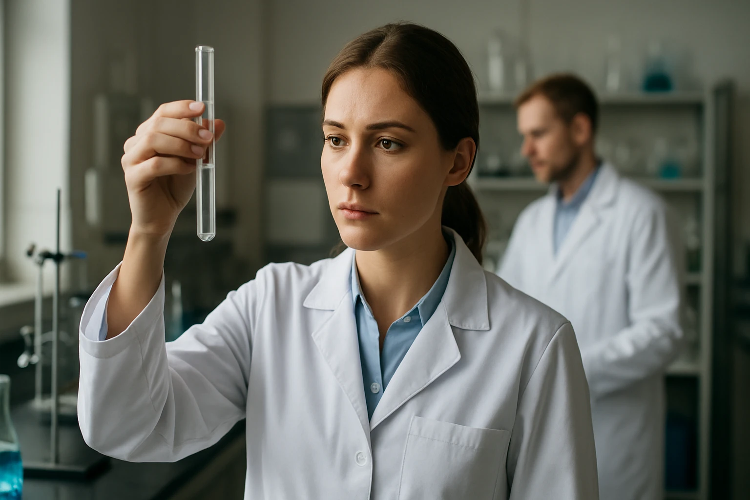 Laboratóriumi kísérlet során a diszpergálás tanulmányozása.