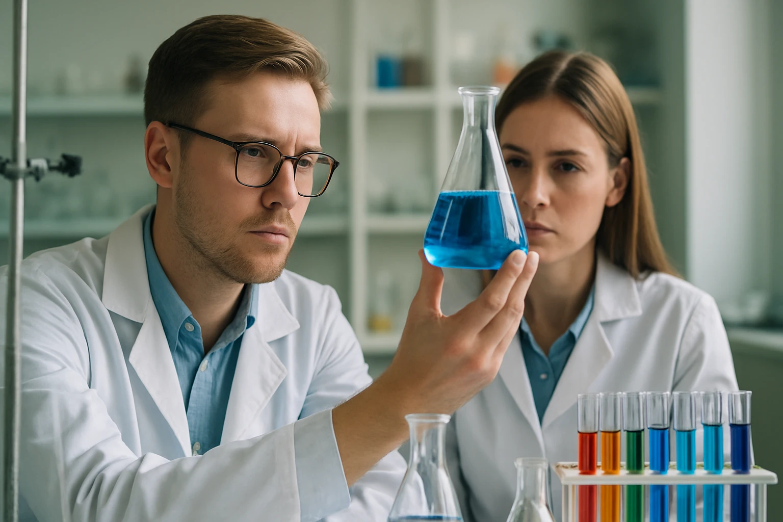 Laboratóriumi kísérlet során kémikusok fenolt vizsgálnak.