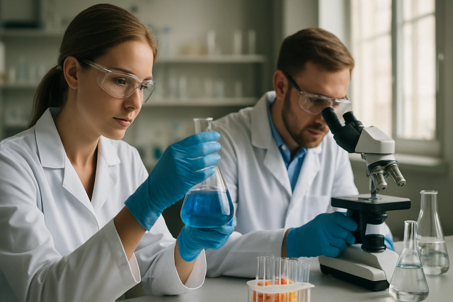 Ezüst-bromid: Képlete, Tulajdonságai és Alkalmazási Területei Laboratóriumi kutatók fényérzékeny anyagokat tanulmányoznak