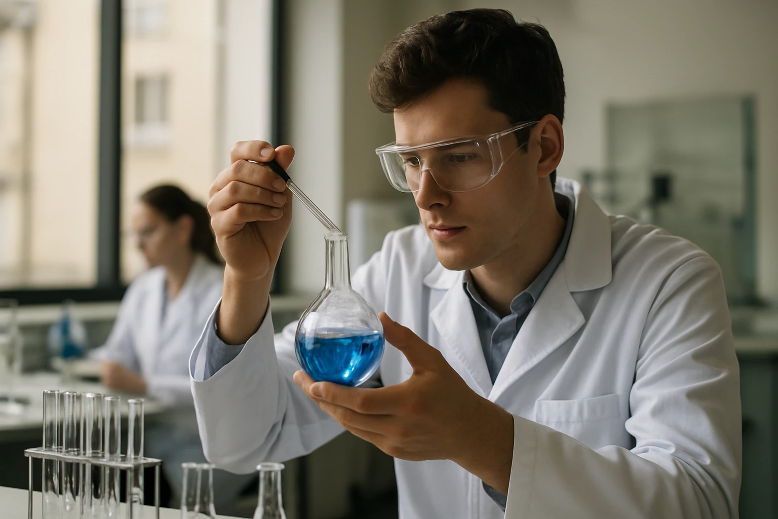 Laboratóriumi kísérlet fenoxiecetsavval