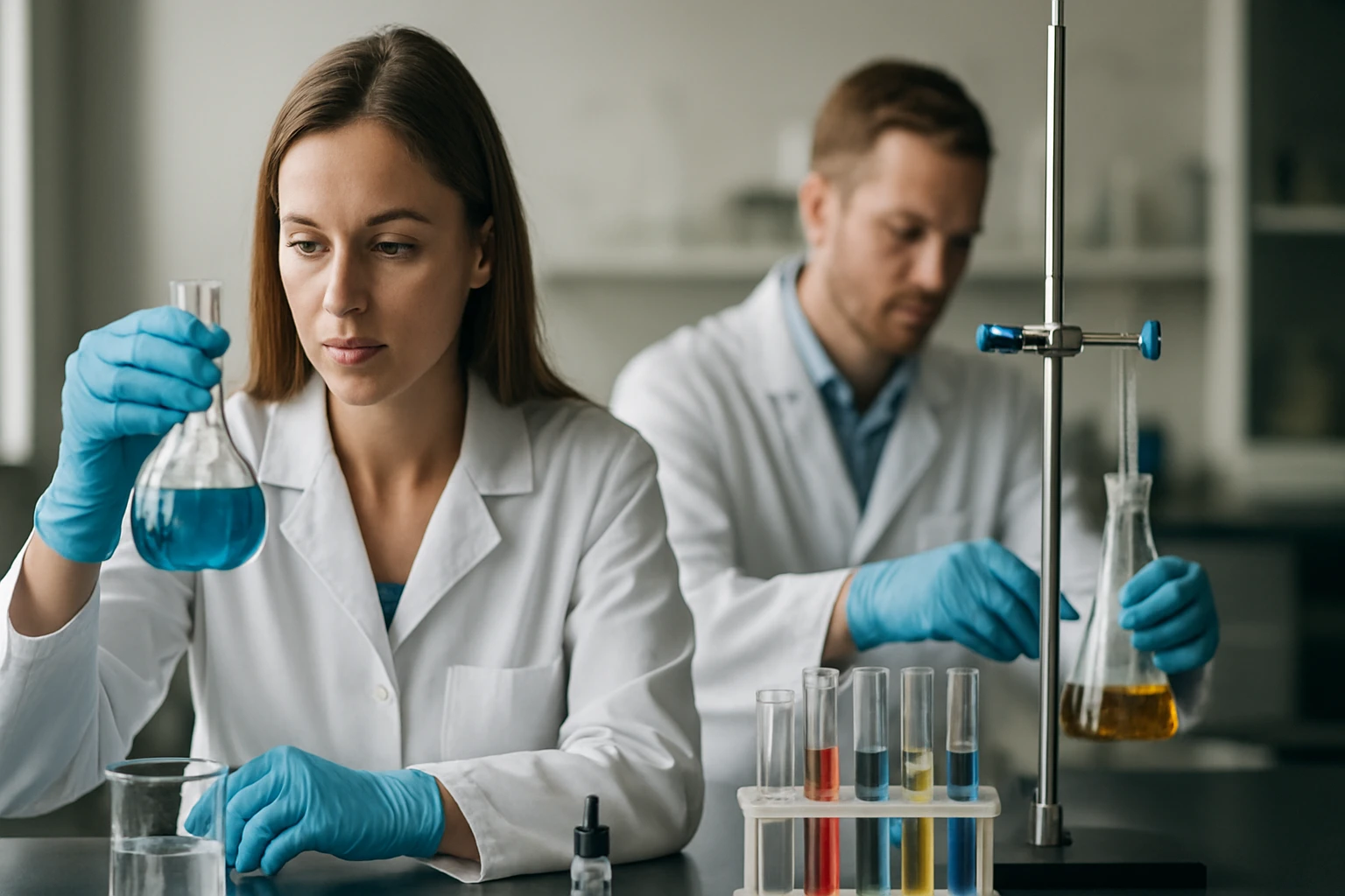 Laboratóriumi kísérlet ferroötvözetek kutatásához