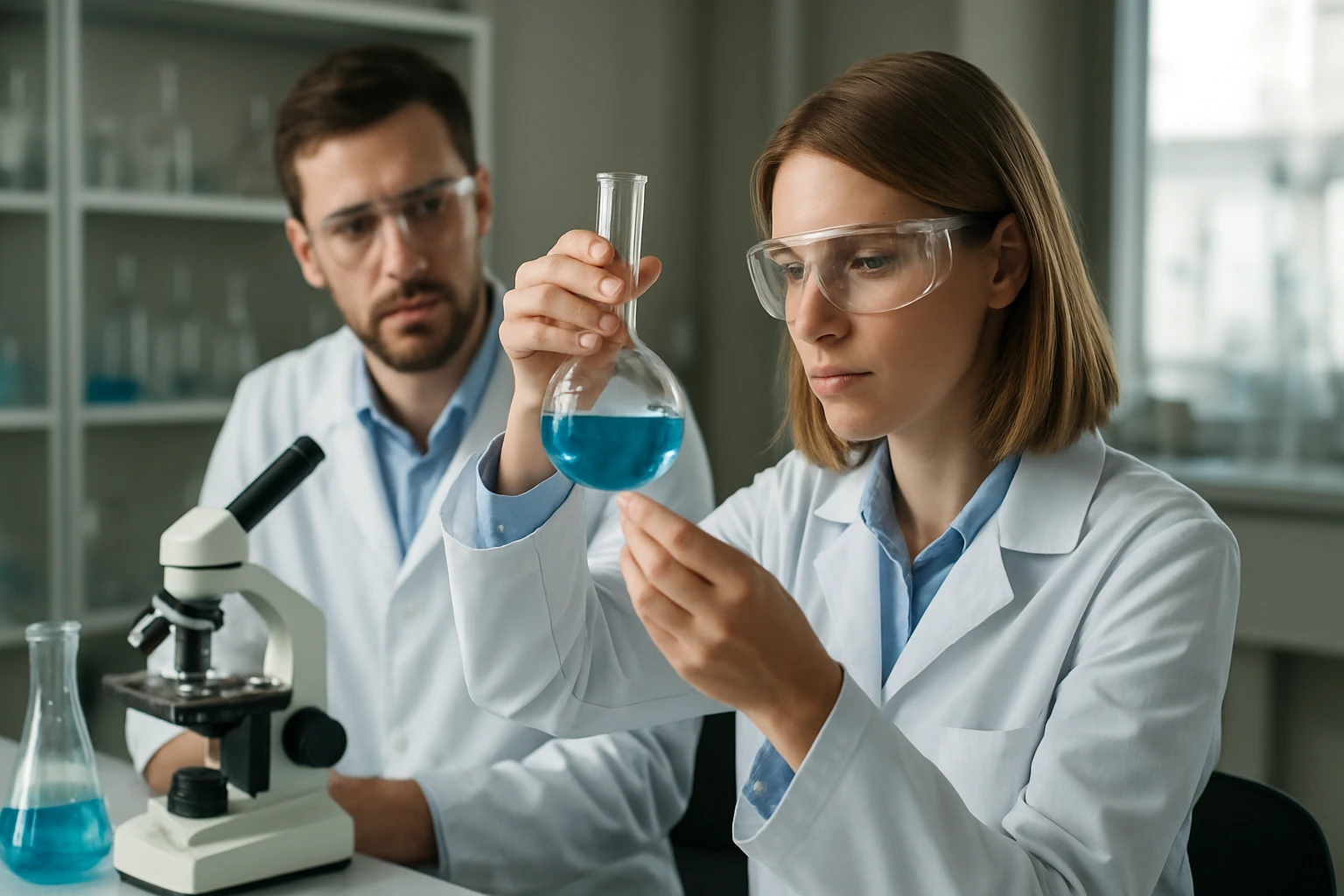 Gamma-ketonok: Jelentésük, fogalma és részletes magyarázatuk Két tudós laboratóriumban gamma-ketonokat vizsgál.