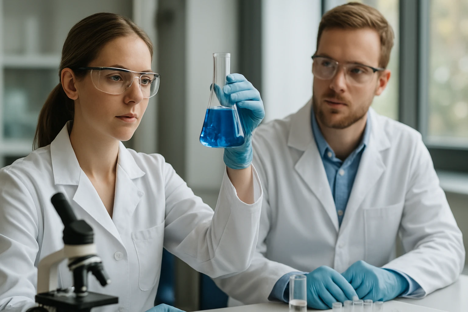 Glicerin: Képlete, Jellemzői és Alkalmazási Területei Két kutató laboratóriumban, glicerin oldatot vizsgálva