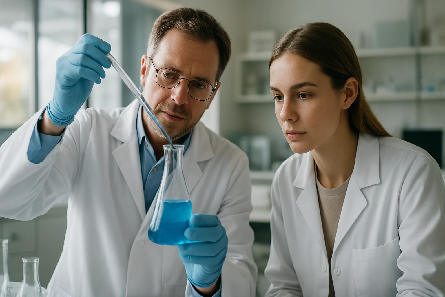 Laboratóriumi kísérlet gvajakollal egy kutatócsoportban