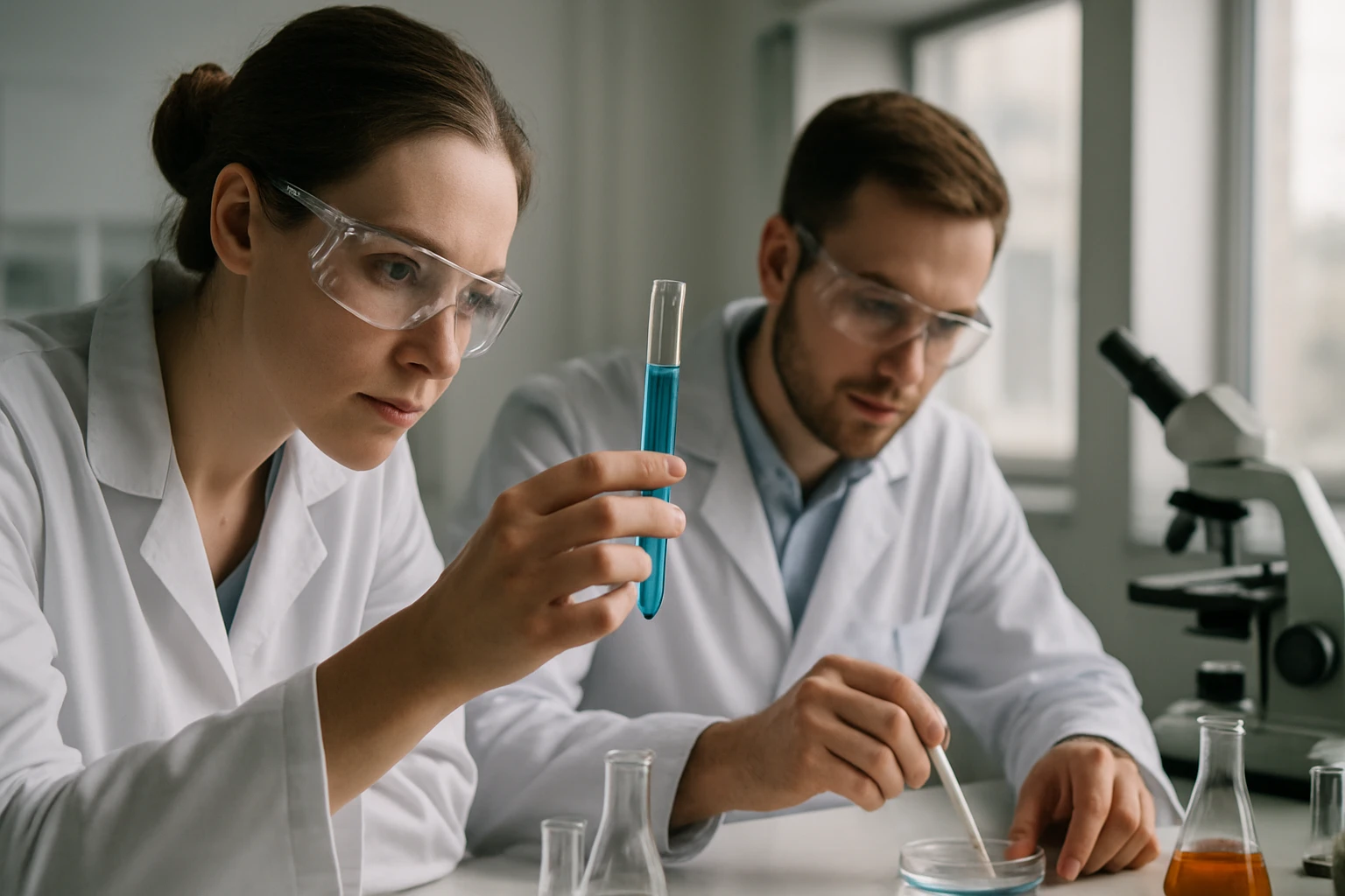 A gyémánt szerkezete, tulajdonságai és kialakulása Két tudós laboratóriumban gyémántkísérleteket végez