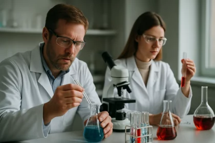 Kémiai kísérlet a brómozás reakciómechanizmusának vizsgálatára laboratóriumban.