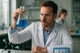 Szerves kémiai kísérlet, ciánidcsoport elemzése laborkörnyezetben