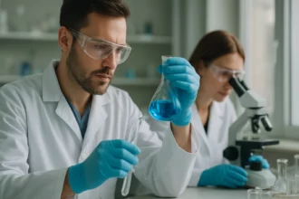 Kémiai laboratóriumi kutatás, ciklikus olefinek vizsgálata.