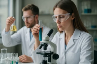 Laboratóriumi kísérletek citromsav vizsgálata során