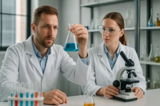 Laboratóriumi kísérlet dietilén-dioxiddal