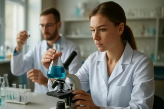 Kémiai kísérletezés laborkörnyezetben, difoszfin vizsgálata