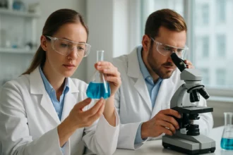 Kémiai kutatás laboratóriumi környezetben, kámfén vizsgálata