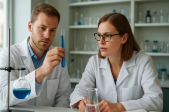 Kémiai kísérlet borohidrid vizsgálata laboratóriumban