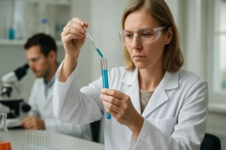 Kémiai kísérlet: vinil-acetát mintázása laboratóriumban