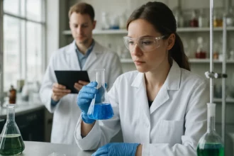 Kémiai reakciók vizsgálata egy laboratóriumban