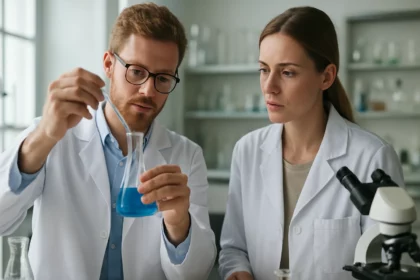 Laboratóriumi kísérlet elektrolitos tisztítás során