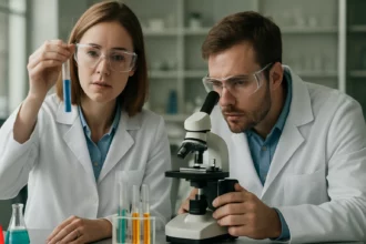 Kémiai laboratóriumi kísérlet királis molekulákkal