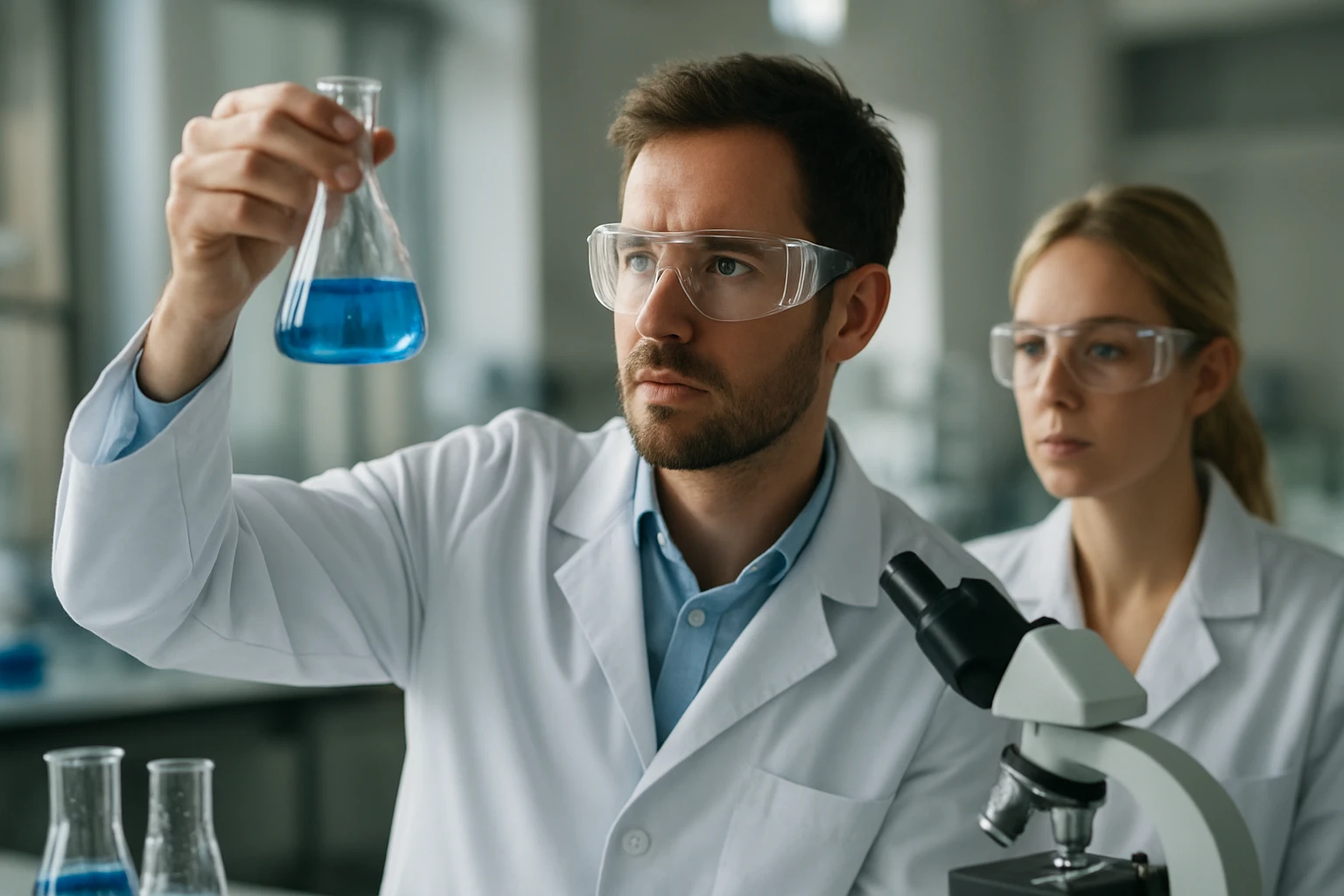 Hogyan Működik és Milyen Szerepet Tölt Be a Hintaszék Elem a Lítiumion Akkumulátorokban? Kutatók lítiumion akkumulátor kémiai folyamatokat vizsgálnak laboratóriumban.