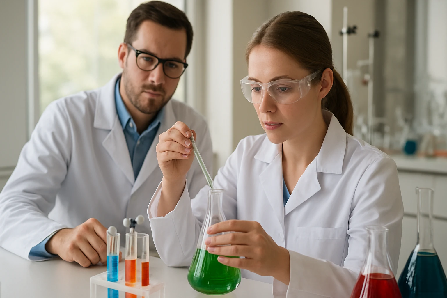 Laboratóriumi kísérlet homogén folyadék előállítására