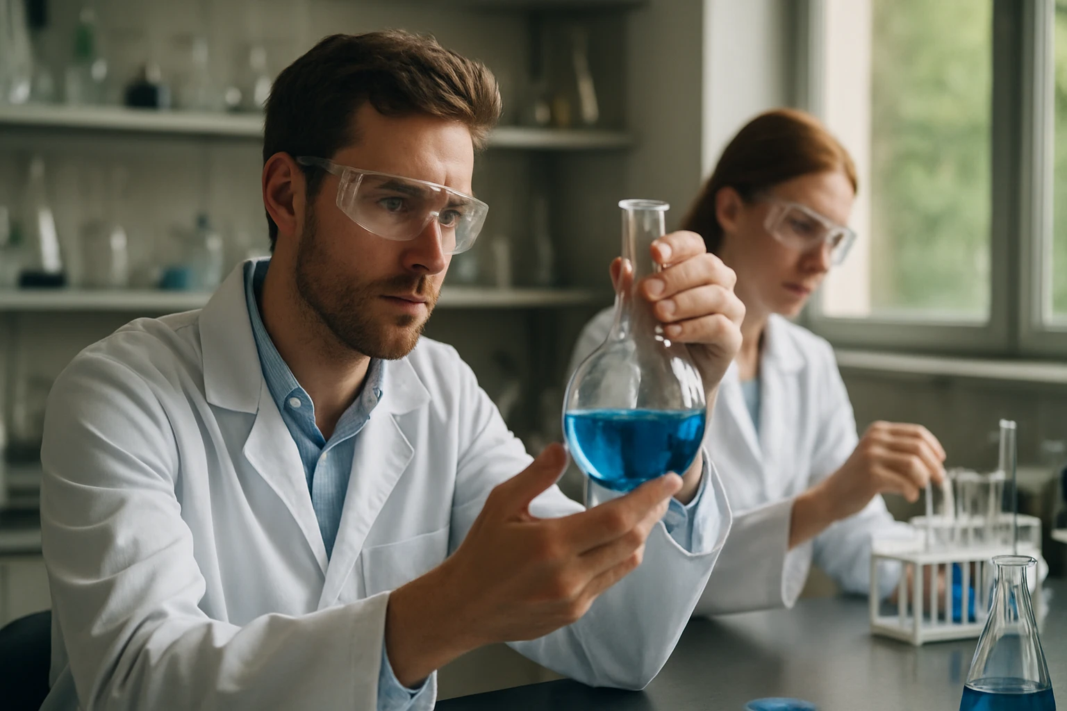 Az imidocsoport szerkezete és kémiai jellemzői: Részletes áttekintés Kutatók a laboratóriumban imidocsoporttal végzett kísérlet során.