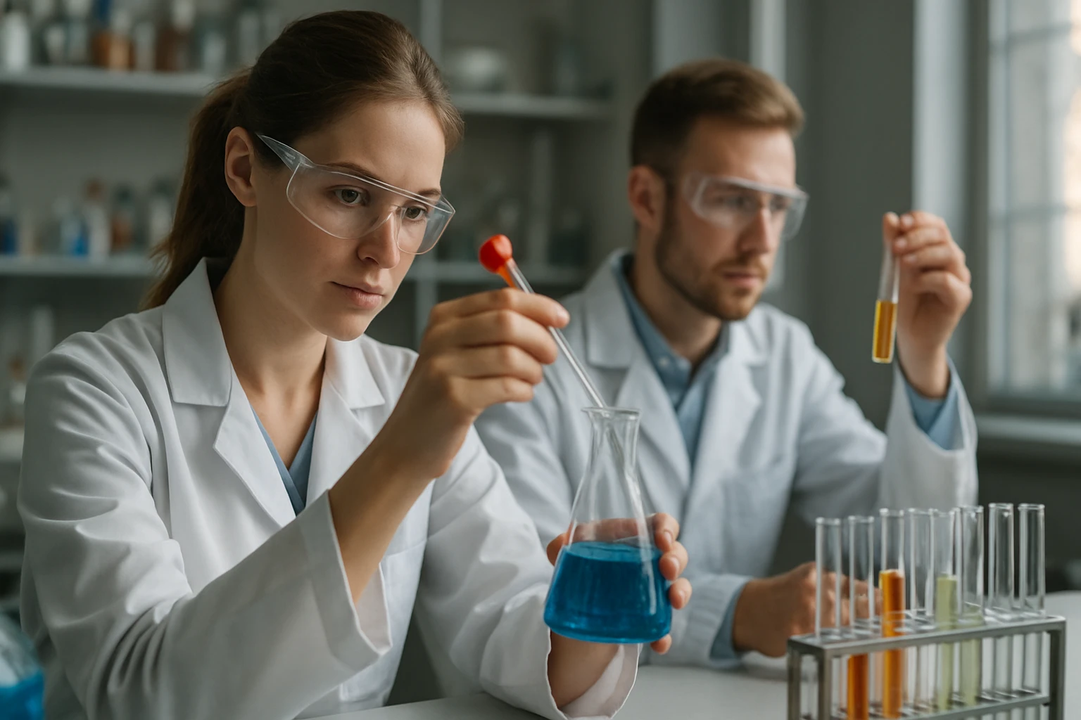 Laboratóriumi kísérlet kalcium-tartarát vizsgálatával