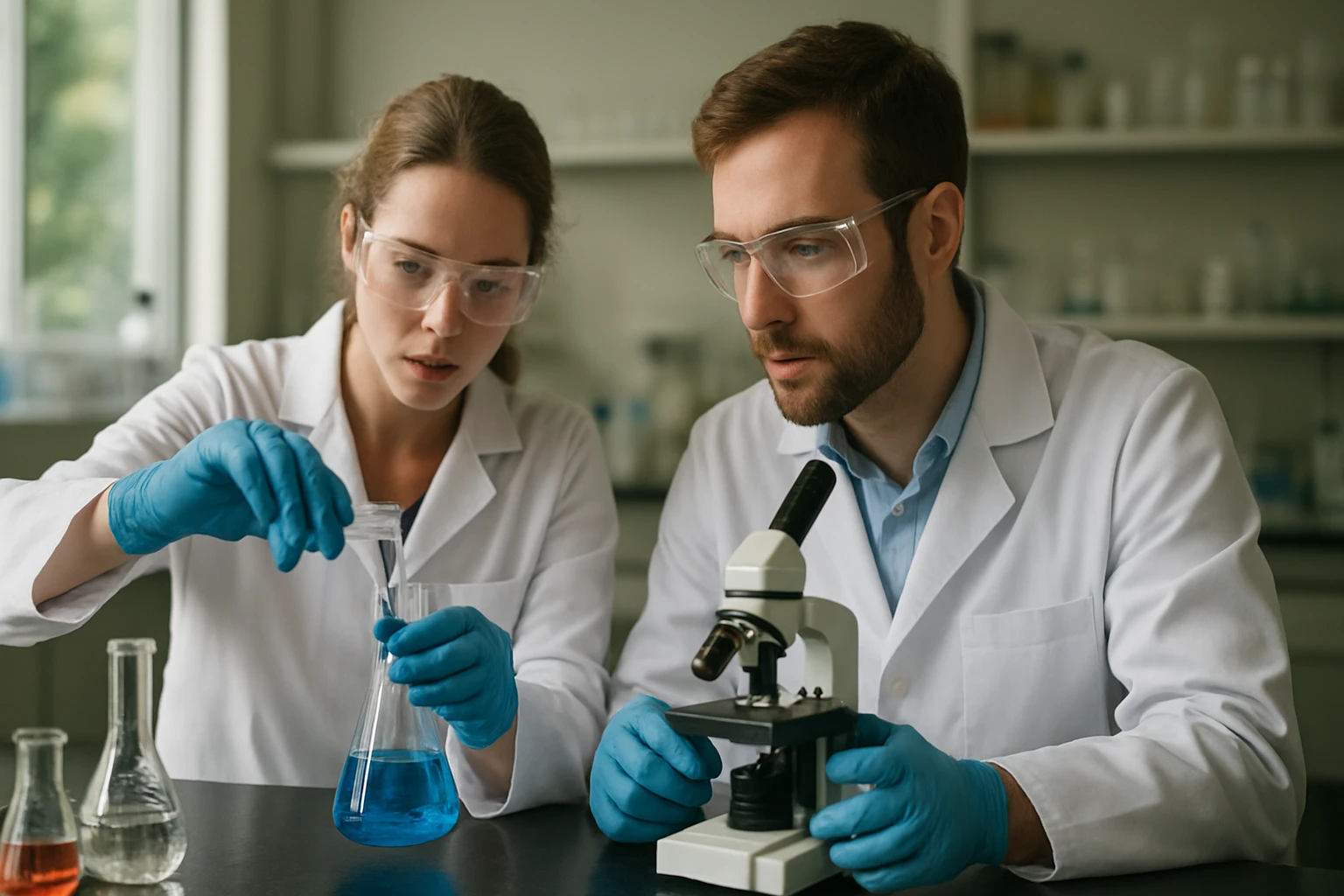 Kálium-kromát kémiai kísérlet laboratóriumban