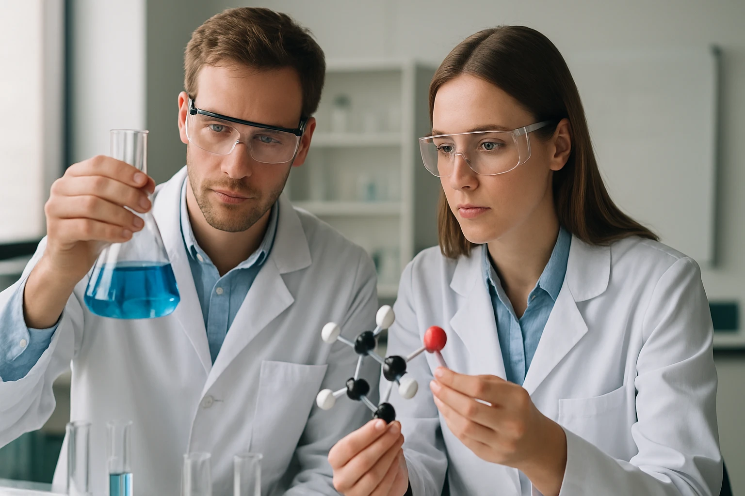 A karbamidsav képletének instabilitása és származékai felfedezései Két vegyész karbamidsav molekuláris modell vizsgálata laboratóriumban.