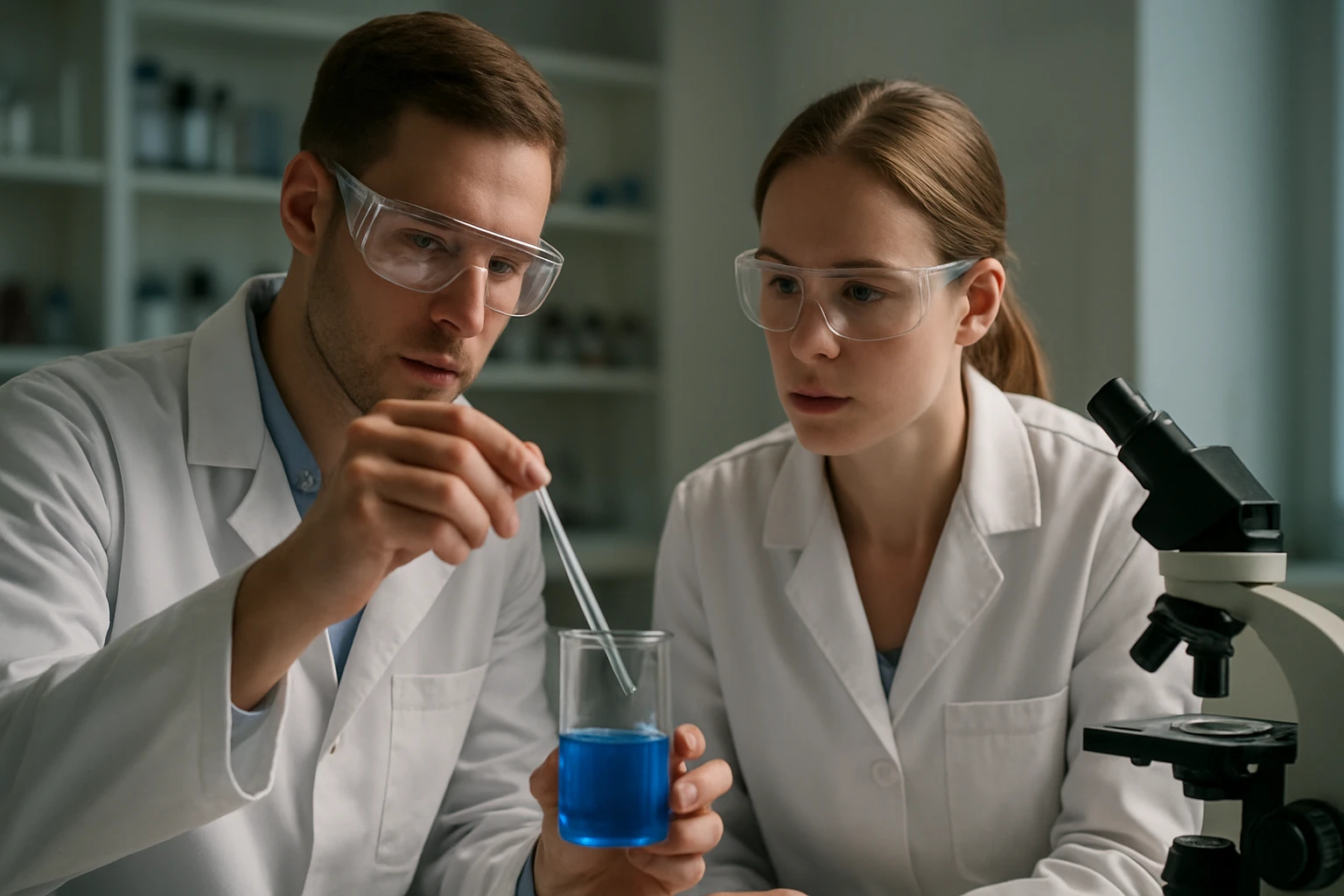 Kémiai kísérlet laboratóriumban, karbonilezési folyamat vizsgálata