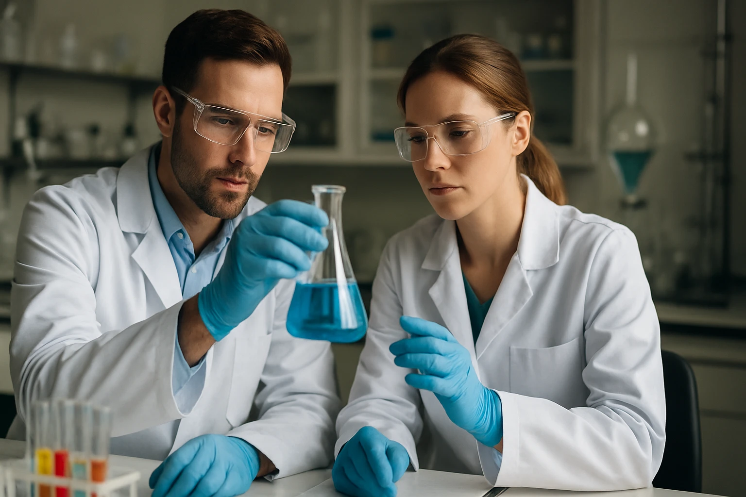 Kémiai kutatás a laboratóriumban, Paul Karrer és vitaminok