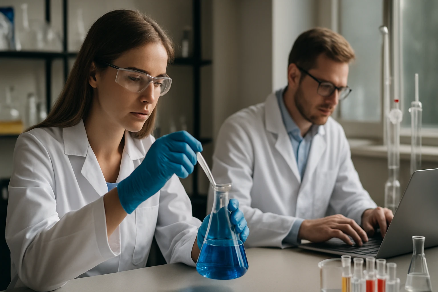 Laboratóriumi kutatás Kloramin-B segítségével