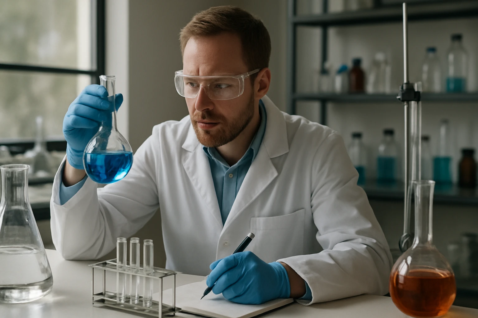 Laboratóriumi kísérlet koordinációs komplexekkel