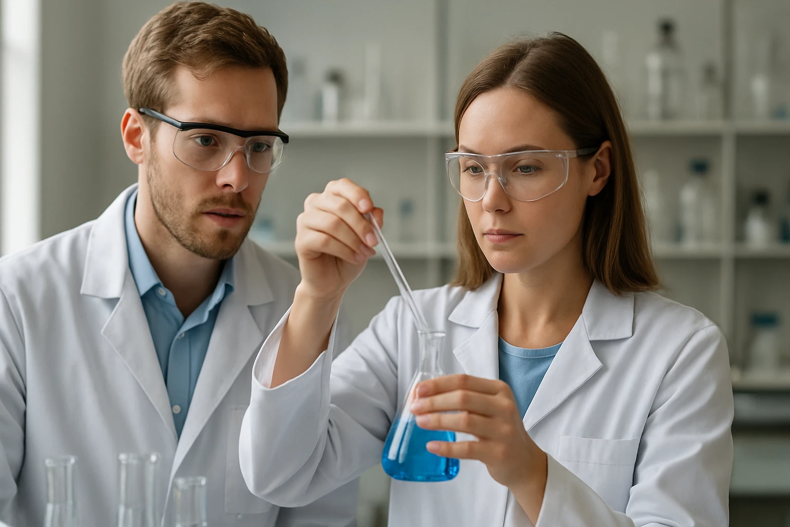 A kreatin szerepe és kémiai neve: karbamimidoilmetilaminoecetsav Két tudós laborban kreatin kémiai vizsgálata