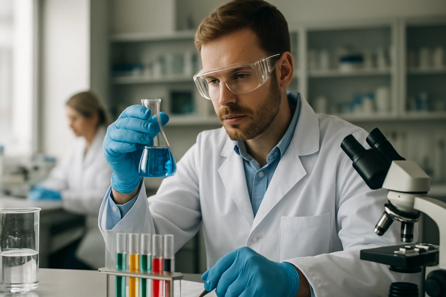 Laboratóriumi kísérlet krezol kutatása közben