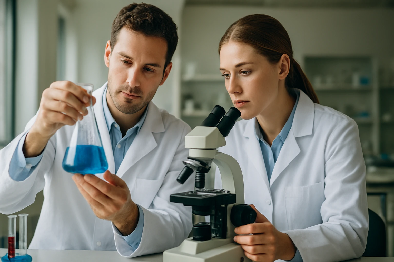 Krómtimsó: Képlete, Tulajdonságai és Alkalmazási Területei Két tudós laboratóriumban krómtimsót vizsgálva