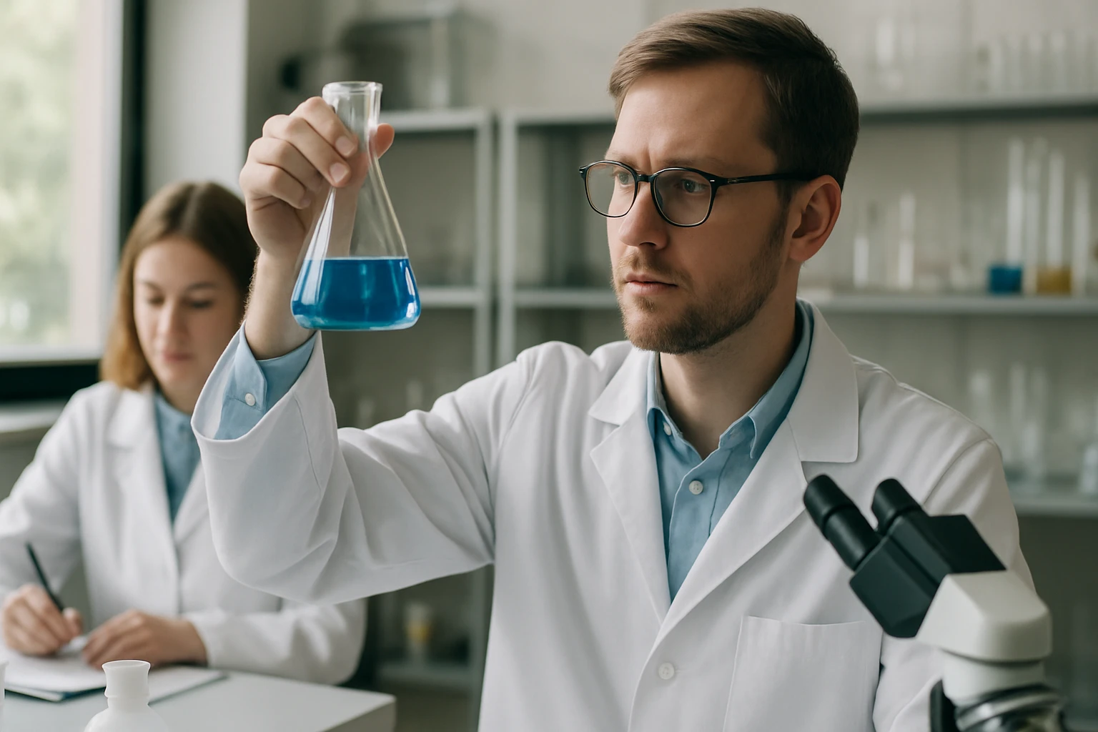 Kémiai laboratóriumi kísérlet L-izomerekkel