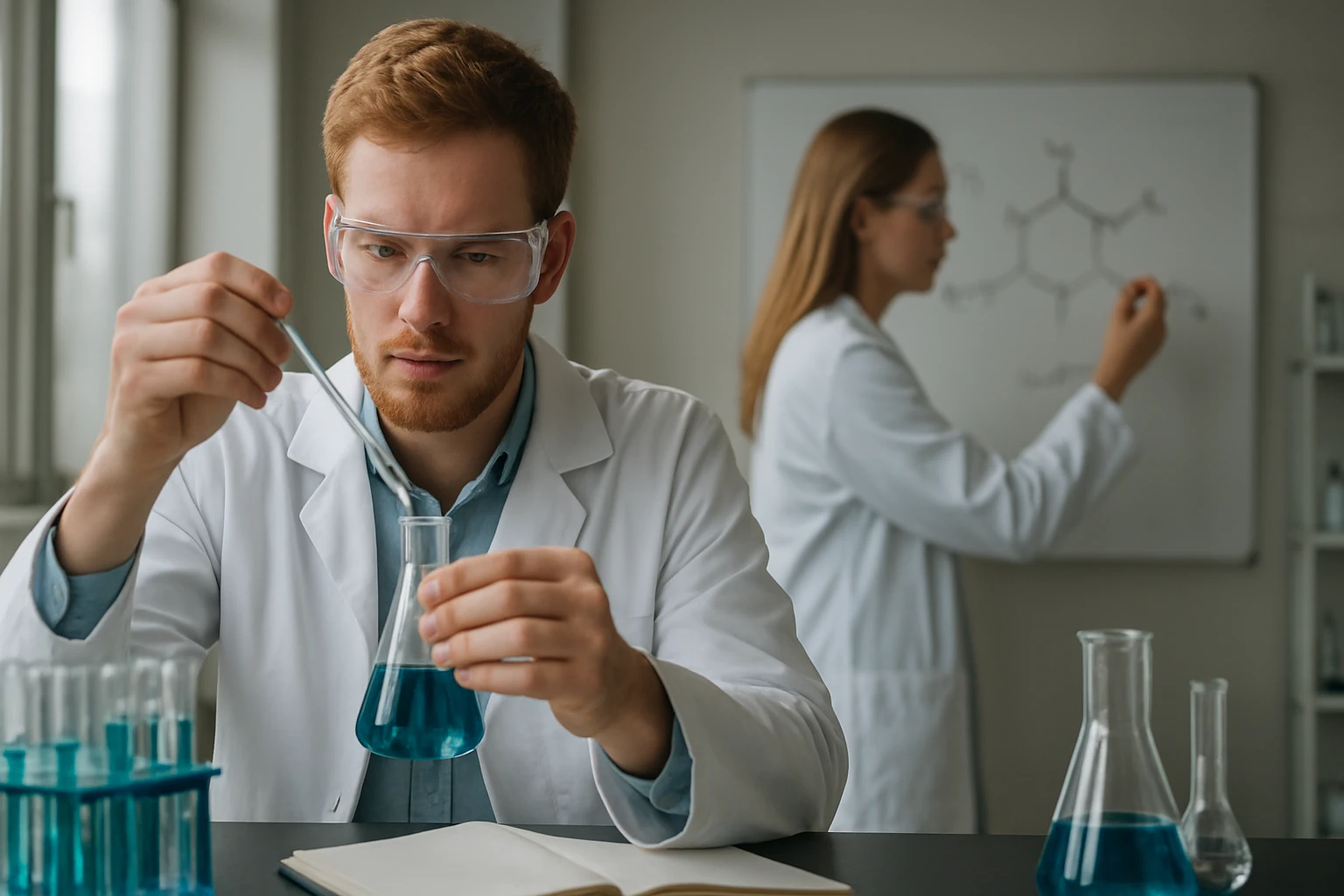 Lassú Hatású Robbanóanyagok: Jelentőségük és Alkalmazási Területeik Kutatás a laborban: kémikusok lassú hatású robbanóanyagokkal foglalkoznak.